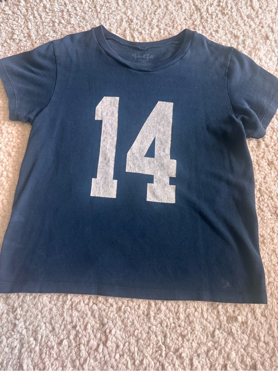 Brandy Melville Tops - Brandy Melville Navy Blue Graphic '14' Short Sleeve Tee